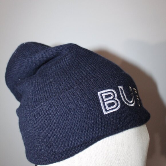 NWT Burberry Intarsia Embroidered Logo  Beanie Cap Knit 100% Cashmere One Size main image 6